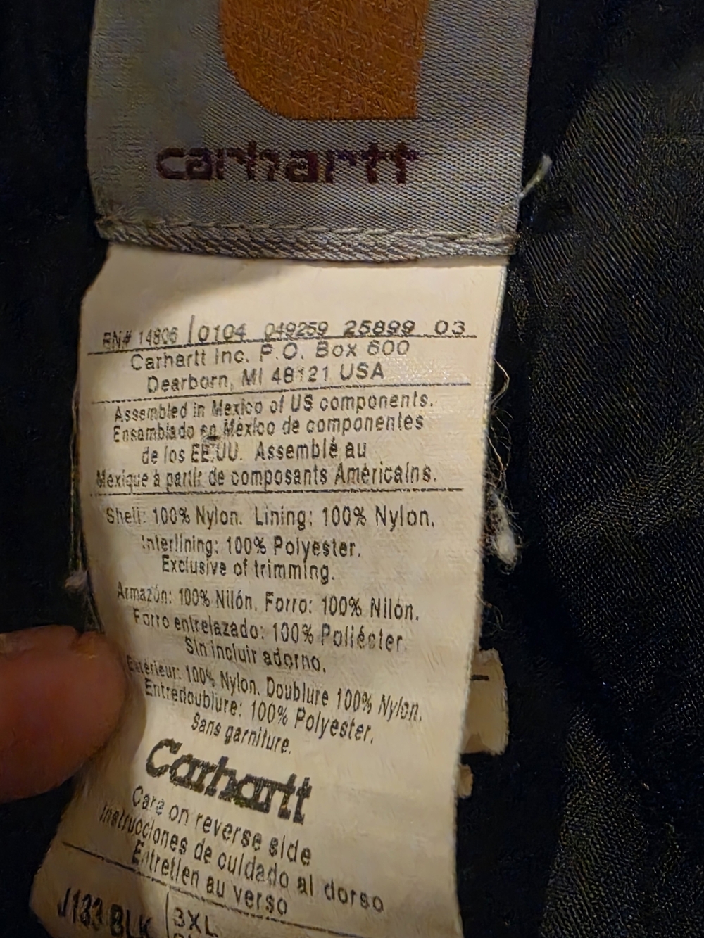 Carhartt Men's Black Hooded Insulated JacketYukon Extremes® Loose Fit Insulated - Picture 7 of 7